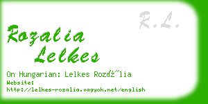 rozalia lelkes business card